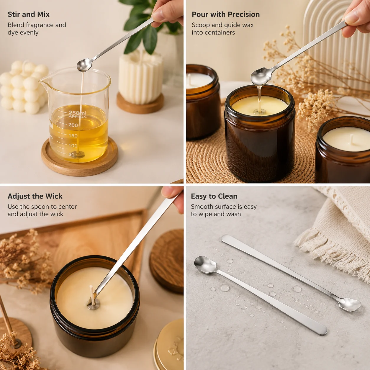 1/2PCS Stainless Steel Candle  - Candle Making Instructions recension och pris