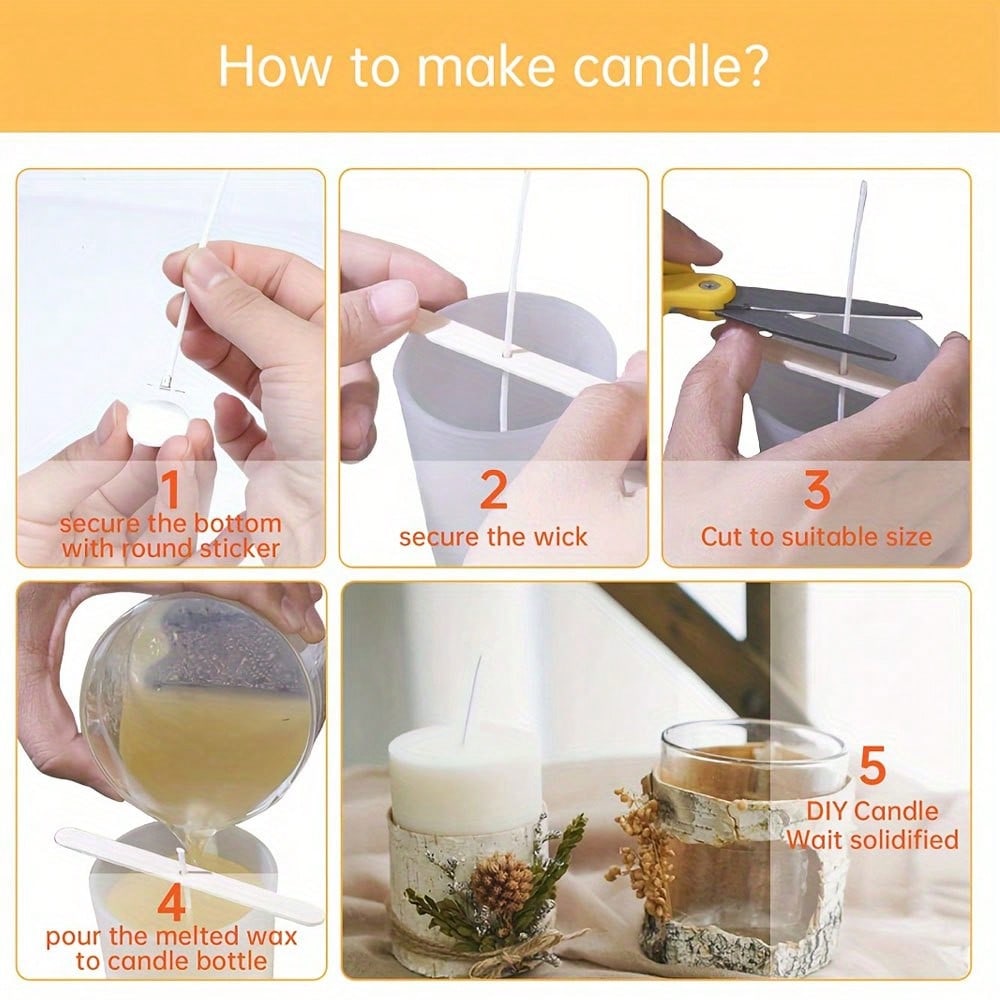 5/10/20/30/50pcs Wooden Candle - Candle Making Wicks recension och pris