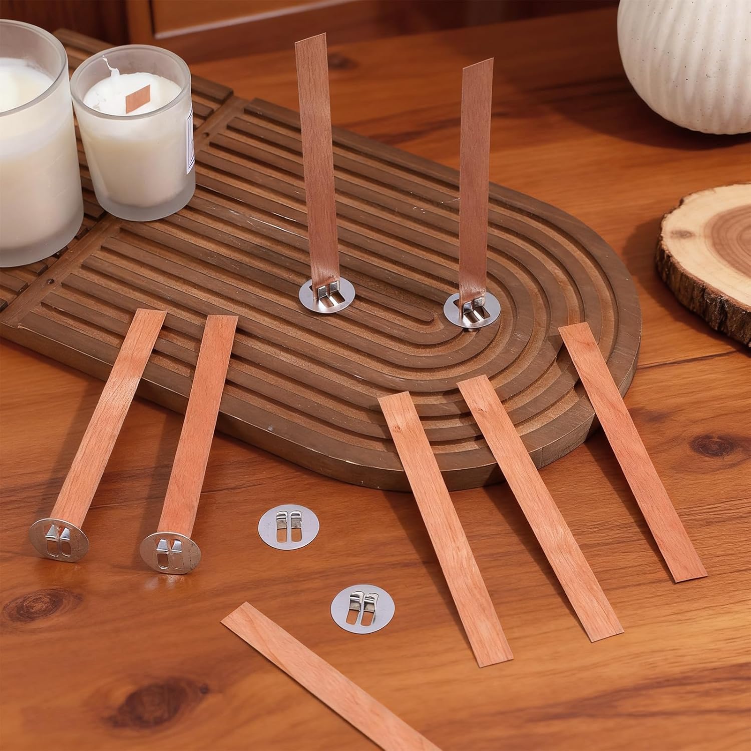 60Pcs Wood Wicks for Candles M - Candle Making Wicks recension och pris